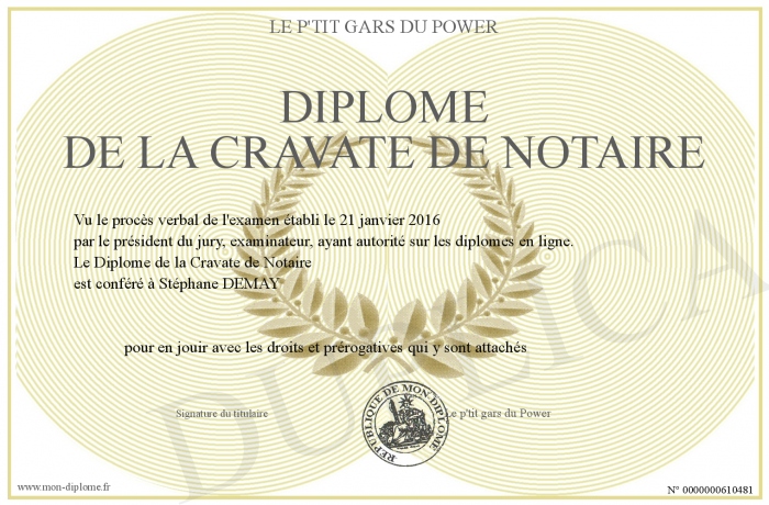 diplome notaire